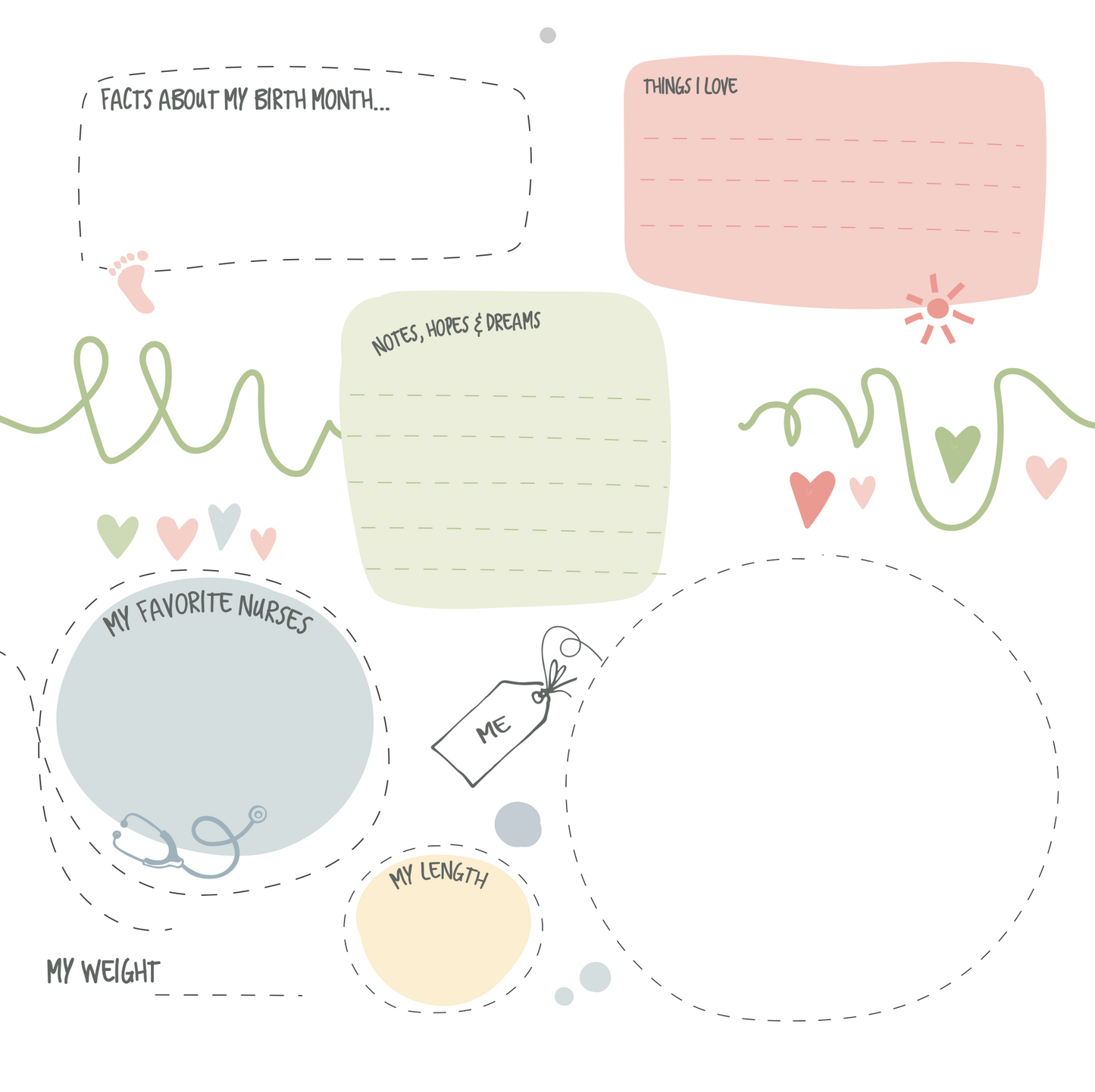 My First Year NICU Calendar - English